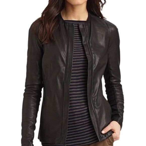 Vince ‘Paper’ Leather Jacket - Picture 1 of 14